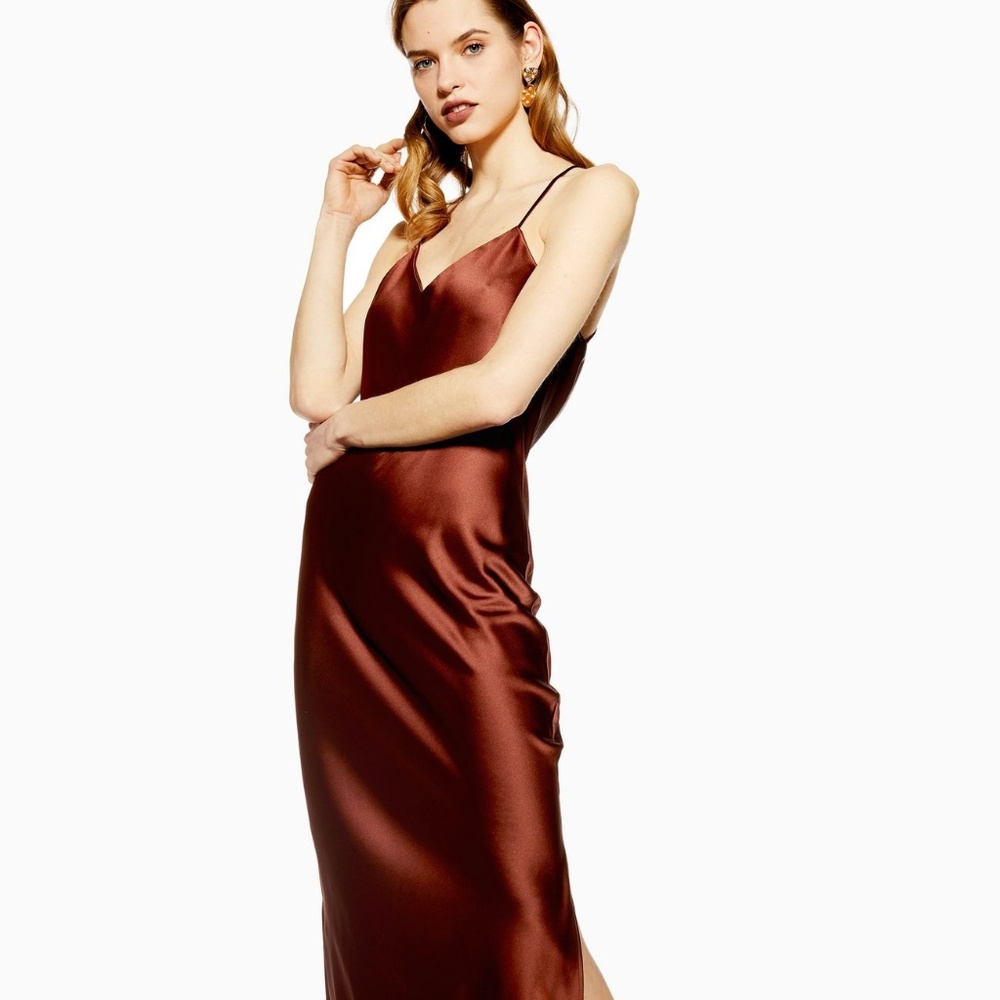 TOPSHOP | Satin Slip Dress